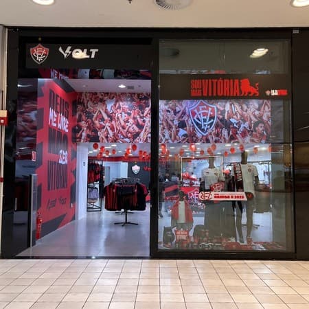 Imagem de interna da loja esporte clube vitoria