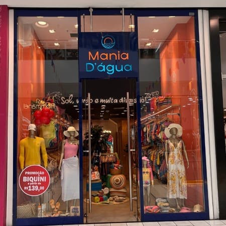 Imagem de interna da loja mania d´água
