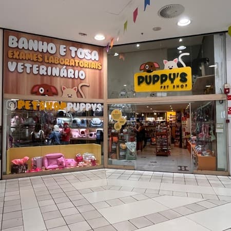Imagem de interna da loja puppys pet shop