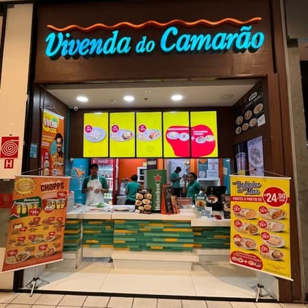 Imagem de interna da loja vivenda do camarão