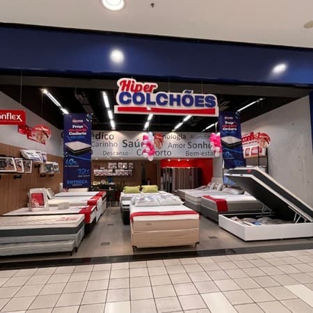 Imagem de interna da loja hiper colchões